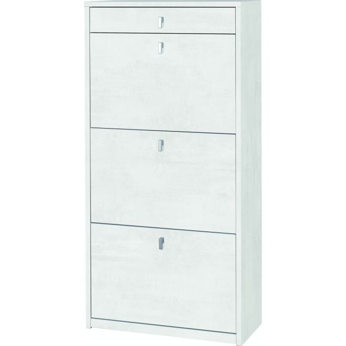 Scarpiera 3 ante e 1 cassetto 15 posti h 127 cm colore Ossido Bianco main product photo