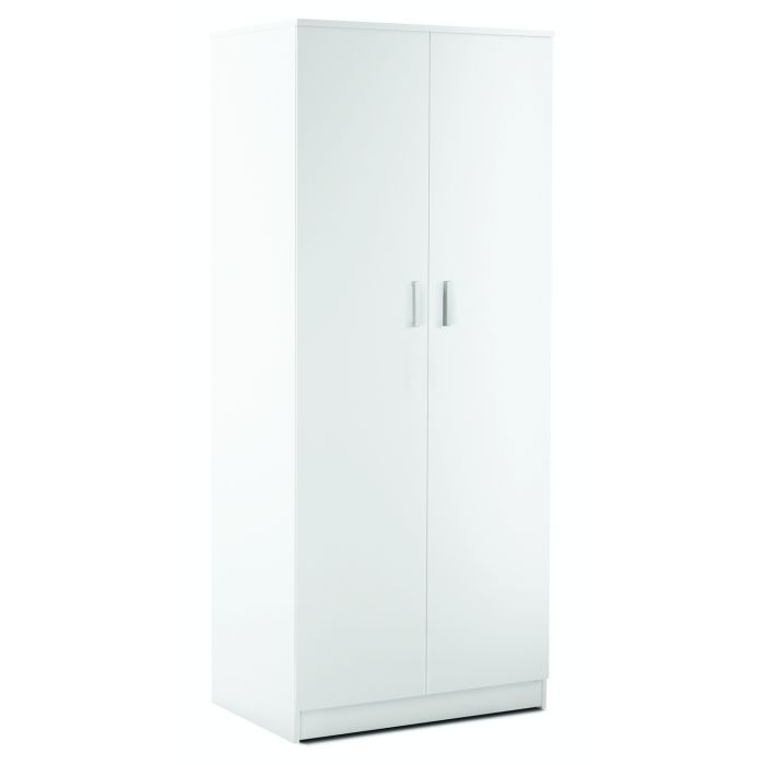 Armadio 2 ante con barra portabiti h 182 cm colore Bianco Lisco main product photo