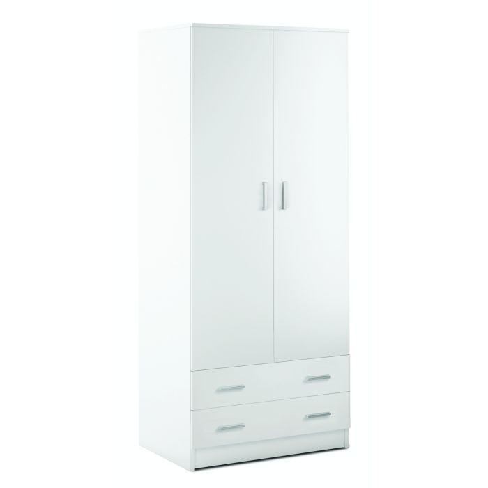 Armadio 2 ante 2 cassetti h 182 cm colore Bianco Lisco main product photo