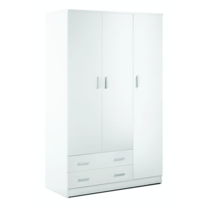 Armadio 3 ante 2 cassetti h 182 cm colore Bianco Lisco main product photo