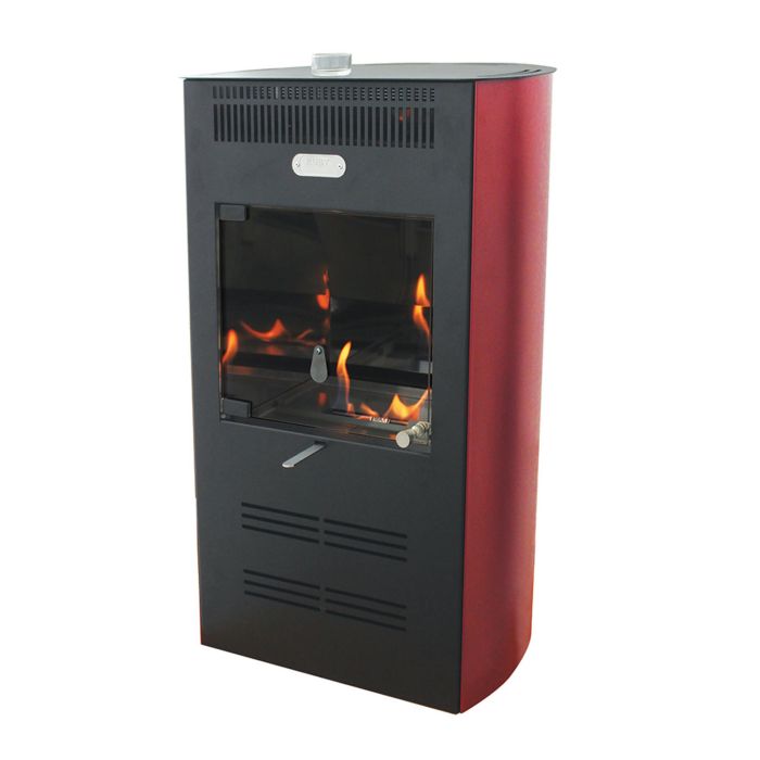 Stufa a Bioetanolo Ruby Elegance Ventilata Bordeaux 3000 W main product photo