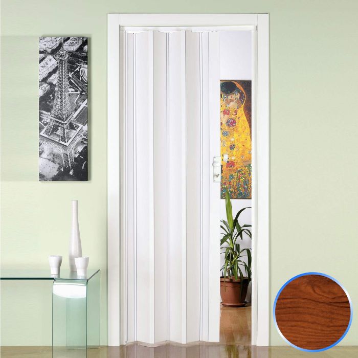 Porta a Soffietto da Interno in PVC Ciliegio 88,5x214 cm mod. Luciana main product photo