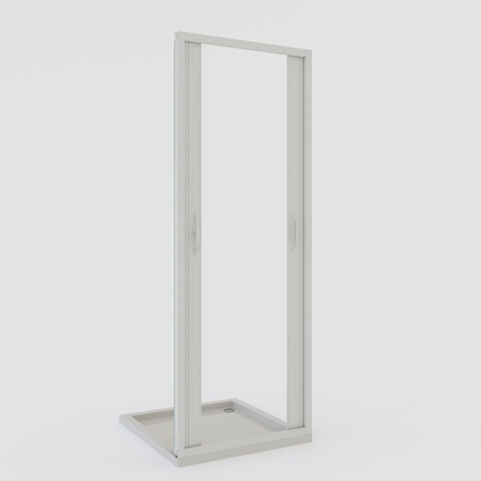 Porta doccia a soffietto in PVC 130 cm H 185 mod. Giglio con apertura centrale