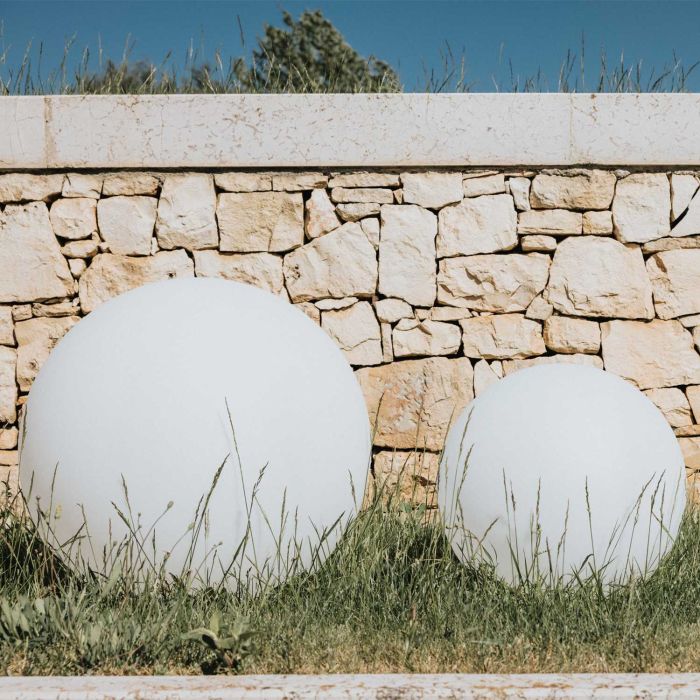 Lampada sfera luminosa da giardino Ø 70 cm Luce Rosso con Cavo mod. Hoop