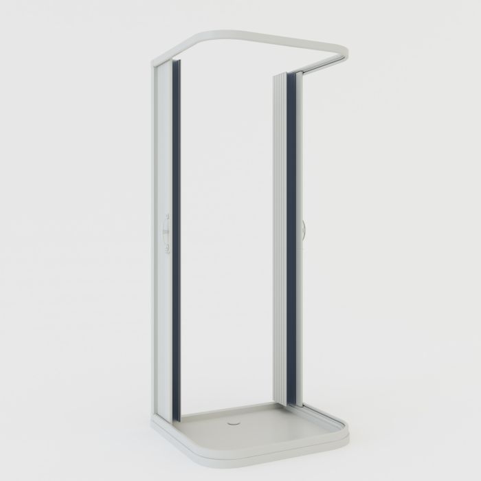 Box doccia a 3 lati in PVC a soffietto H 185 mod. Narciso con apertura centrale