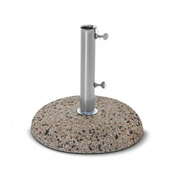 Base per ombrellone palo centrale in ghiaino lavato supporto Grigio di forma tonda con tubo varie dimensioni disponibili main product photo