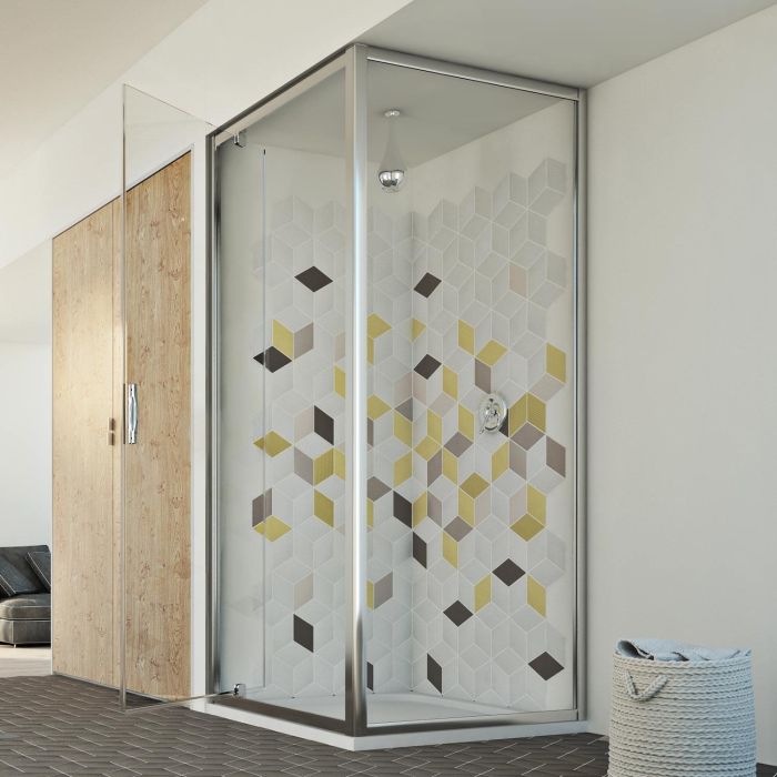 Box Doccia 75x80 AP. 80 CM H198 trasparente mod. Cristal Duo 1 Anta