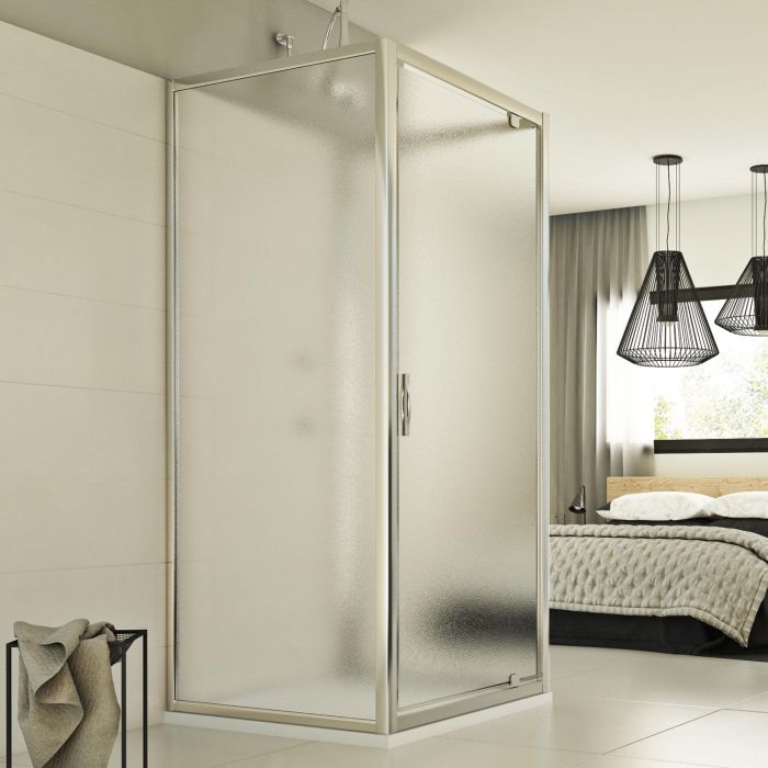 Box Doccia 3 lati 75x70x75 AP. 70 CM H198 stampato C mod. Cristal TRIO 1 Anta