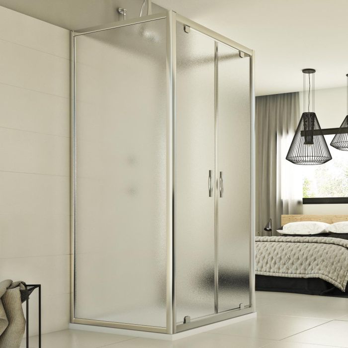 Box Doccia 3 lati 70x120x70 CM H198 stampato C mod. Cristal Trio 2 Ante