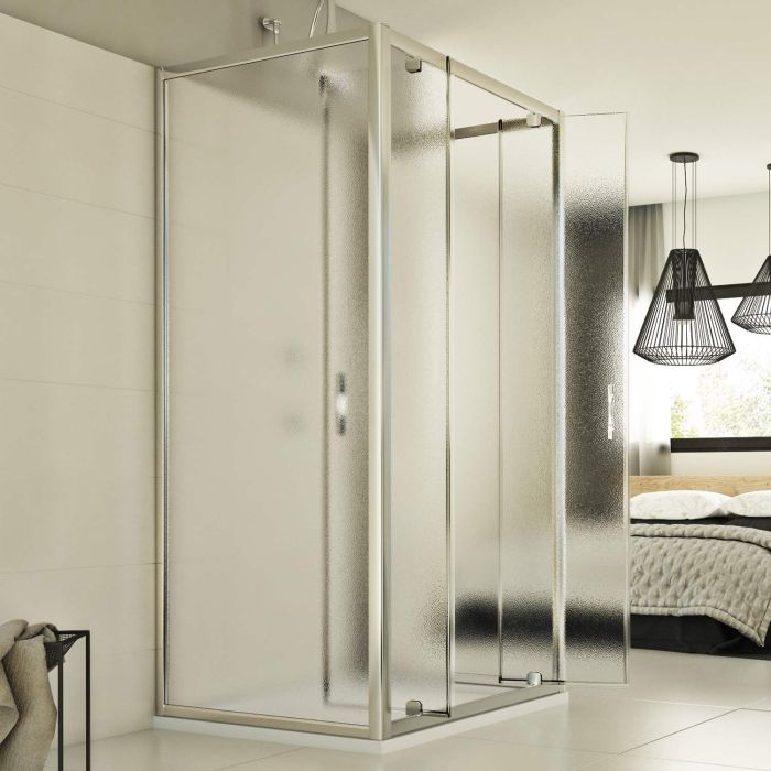 Box Doccia 3 lati 70x120x70 CM H198 stampato C mod. Cristal Trio 2 Ante
