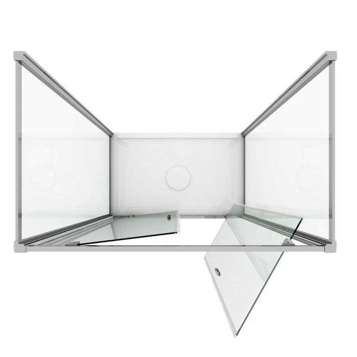 Box Doccia 3 lati 90x90x90 CM H198 trasparente mod. Cristal Trio 2 Ante