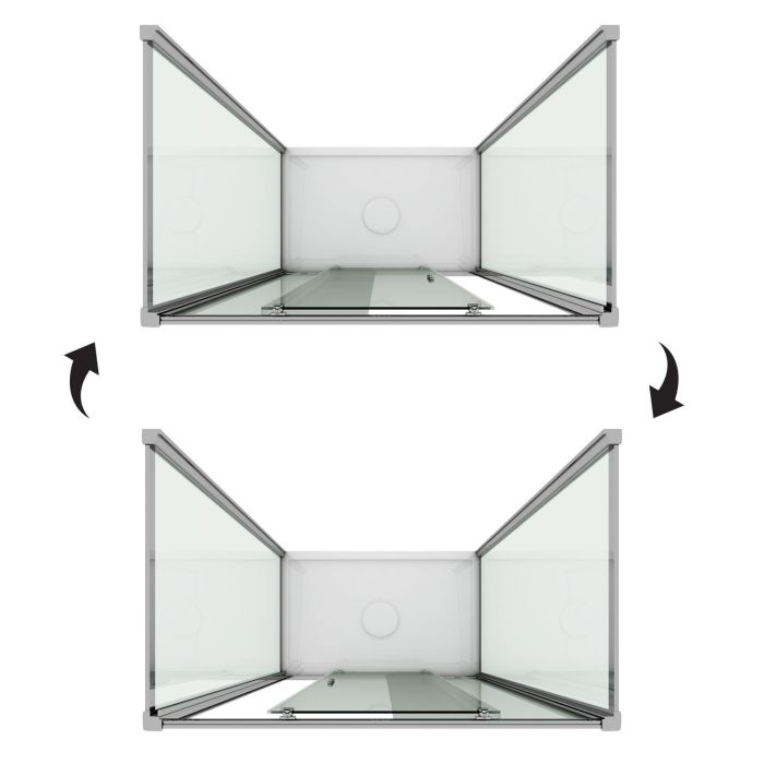 Box Doccia 3 lati 90x110x90 CM H198 trasparente mod. Young Trio 1 Anta P