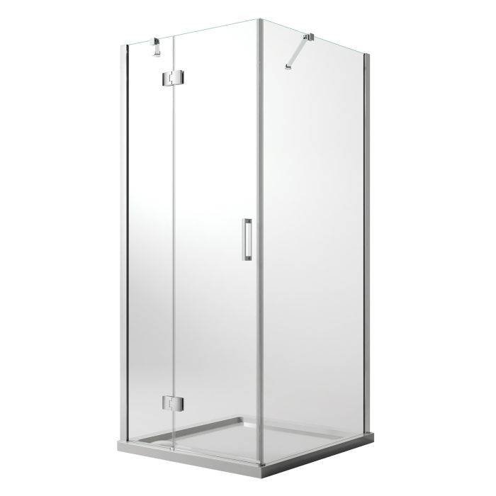 Box Doccia 90x40 CM H190 Trasparente con Easyclean mod. Flip Anta + Fisso