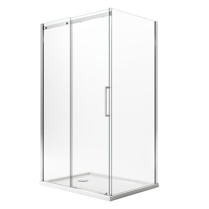 Box Doccia 80x150CM H200 Vetro Trasparente 8mm Versione Sinistra con EasyClean mod. Prime Duo 1 Anta