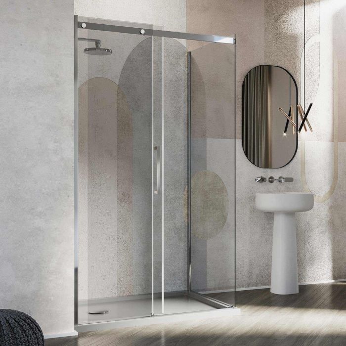 Box Doccia 80x150CM H200 Vetro Trasparente 8mm Versione Sinistra con EasyClean mod. Prime Duo 1 Anta