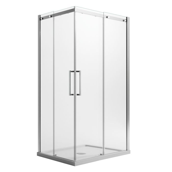 Box Doccia Rettangolare 100x110CM H200 Vetro Trasparente 8mm Destra con EasyClean mod. Prime Corner