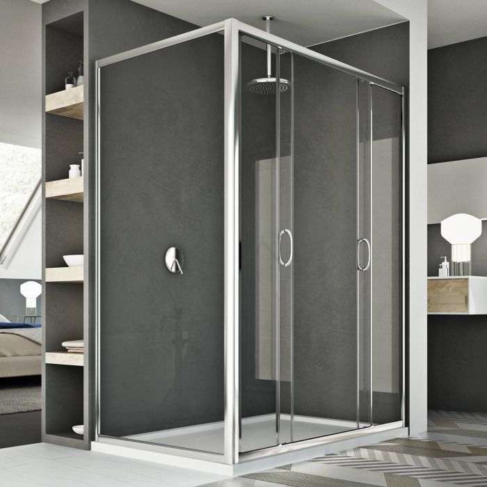 Box Doccia 80x170 CM H185 trasparente mod. Replay Duo 2 Ante