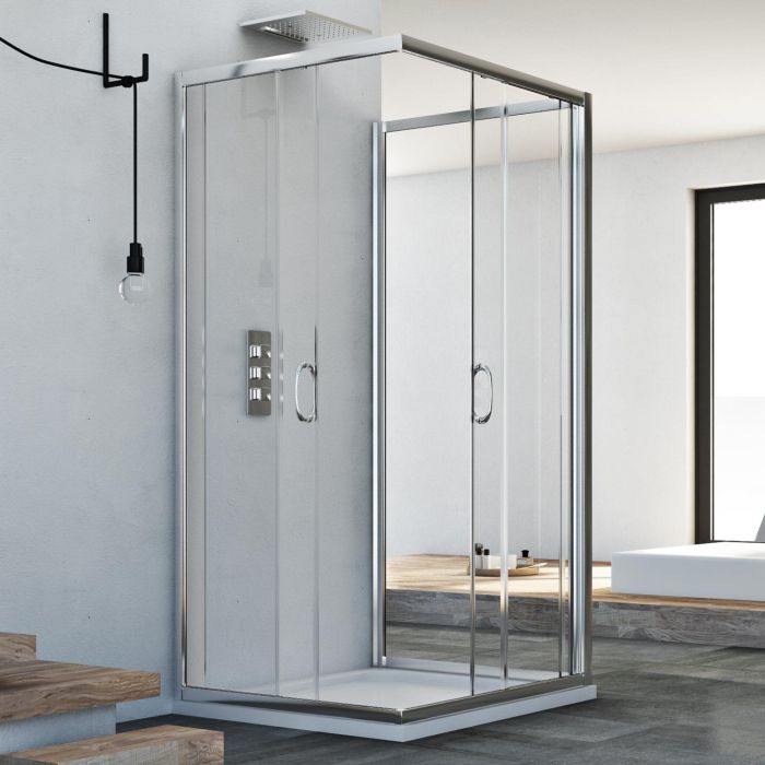 Box Doccia 3 lati 70x75x70 CM H185 trasparente mod. Junior Trio