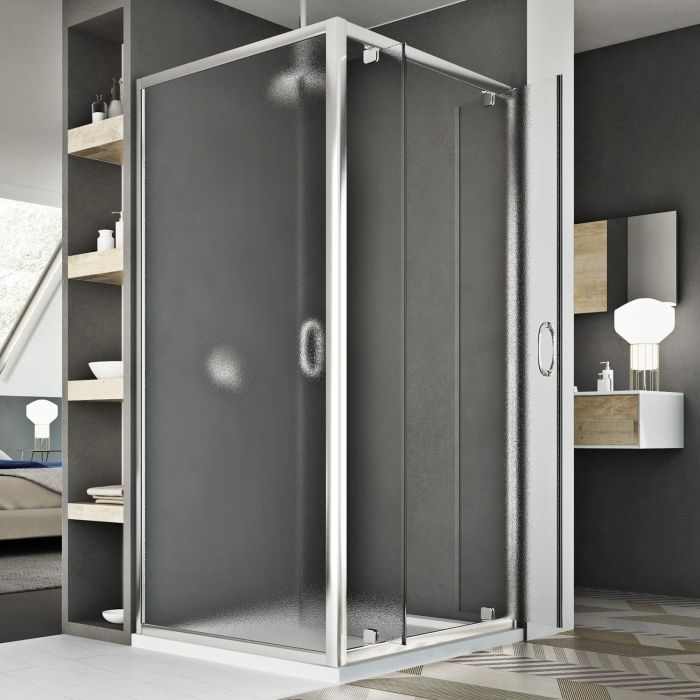 Box Doccia 90x120 AP. 120 CM H185 stampato C mod. Sintesi Duo 2 Ante
