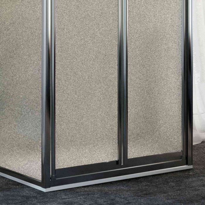 Box Doccia 3 lati 90x80x90CM H185 Cristallo Stampato C 2 Fissi+Saloon 2 Ante Battente 80 mod. Clint