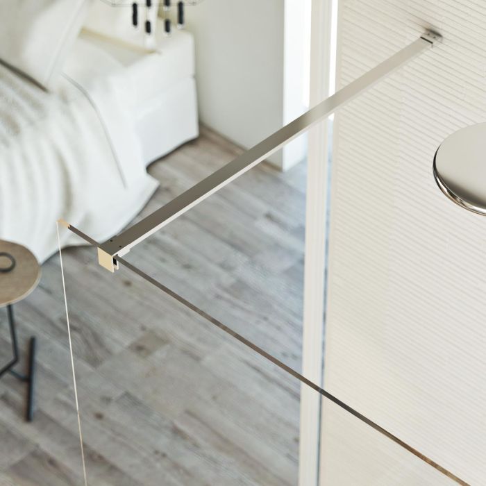 Parete doccia 80 CM in vetro trasparente 8mm mod. Walk in Free H198
