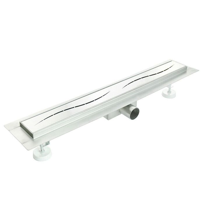 Canalina di scarico doccia in acciaio inox  70 cm x 7 mod. Onda