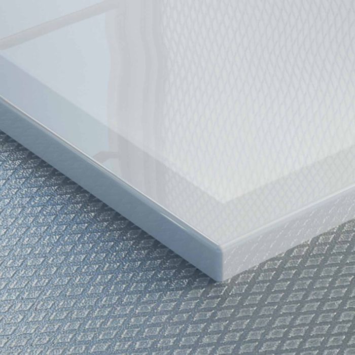 Piatto Doccia Slim 70x100x4 cm Rettangolare Acrilico Bordato Bianco Lucido mod. Flower