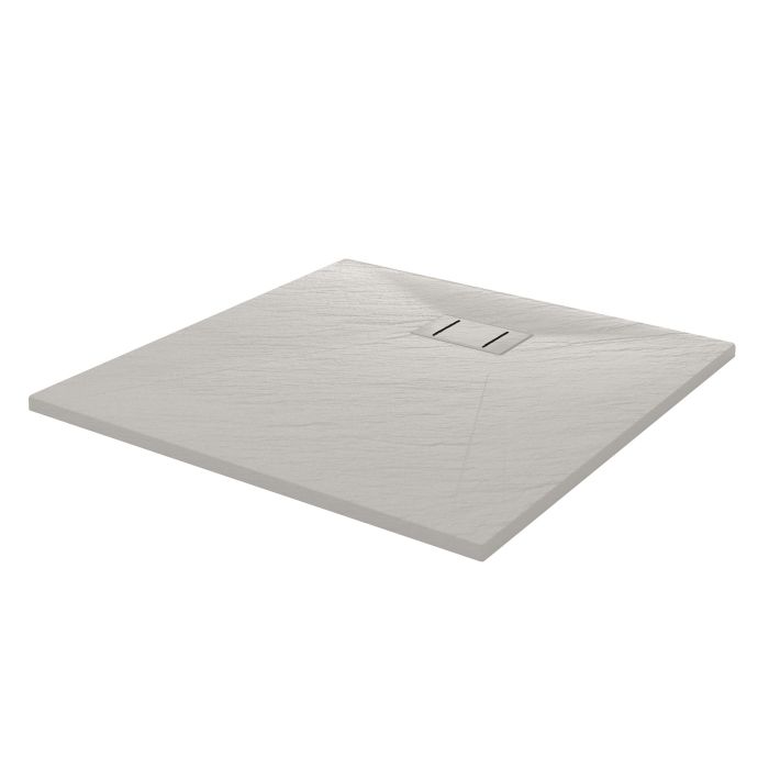 Piatto Doccia 80x80x2,6 CM Quadrato Bianco Effetto Pietra mod. Blend