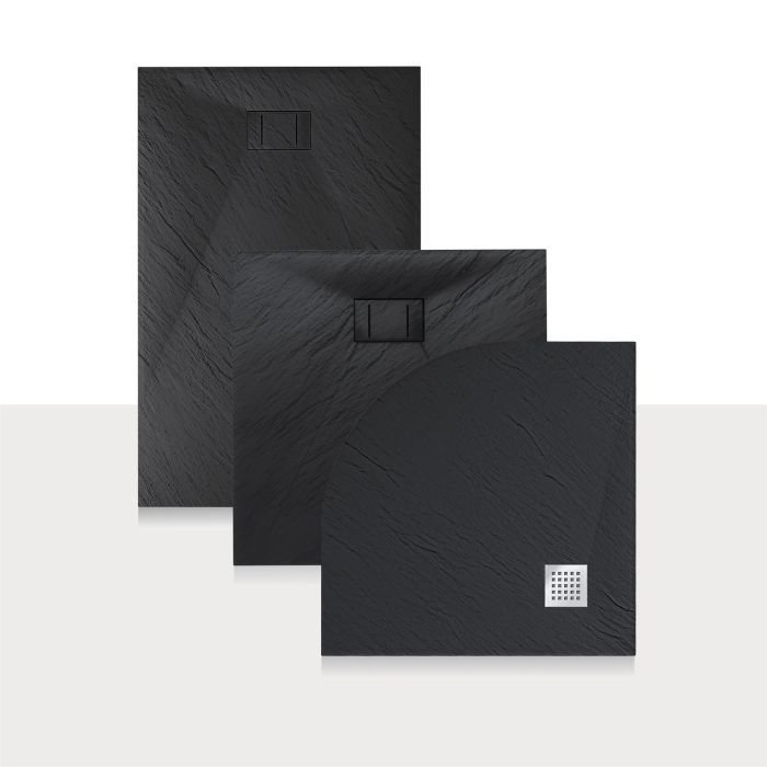 Piatto Doccia 70x170x2,6 CM Rettangolare Antracite Effetto Pietra mod. Blend