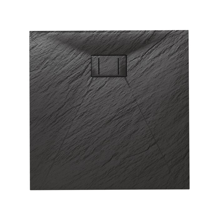 Piatto Doccia 80x80x2,6 CM Quadrato Antracite Effetto Pietra mod. Blend