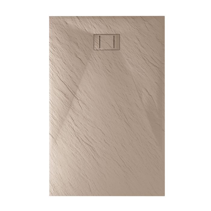 Piatto Doccia 80x140x2,6 CM Rettangolare Tortora Effetto Pietra mod. Blend