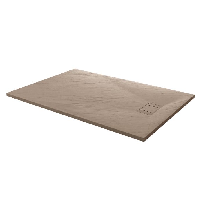 Piatto Doccia 80x140x2,6 CM Rettangolare Tortora Effetto Pietra mod. Blend
