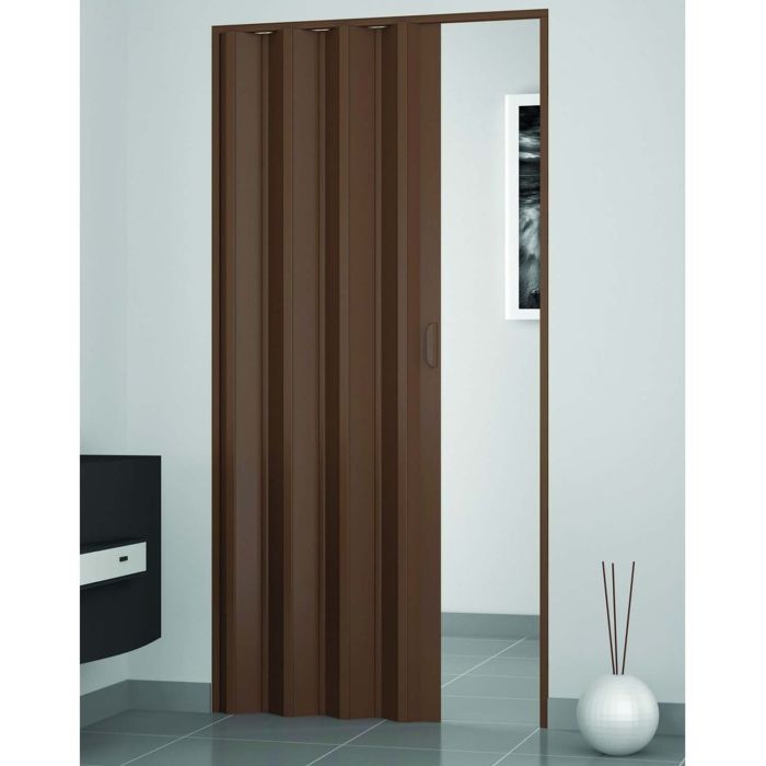 Porta a soffietto da interno in kit in PVC Noce 82x210 cm mod. Simona