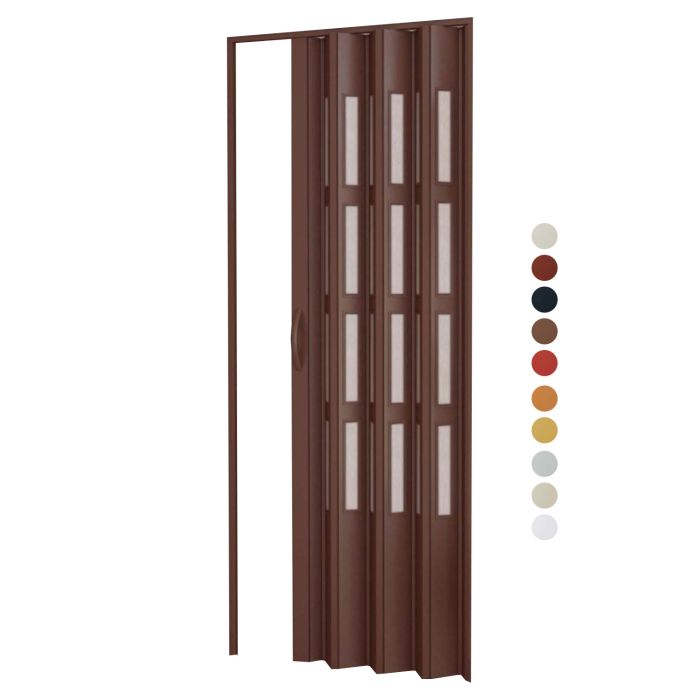 Acquista Pinto Porta a soffietto da interno in kit con vetri in PVC vari  colori disponibili mod. Sonia in Offerta a 67.1€ su BricoNow