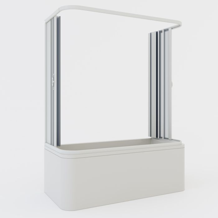 Box a 3 lati sopravasca in PVC a soffietto H 150 mod. Tagete con apertura centrale