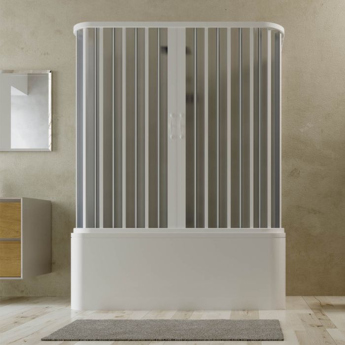 Box a 3 lati sopravasca in PVC a soffietto H 150 mod. Tagete con apertura centrale