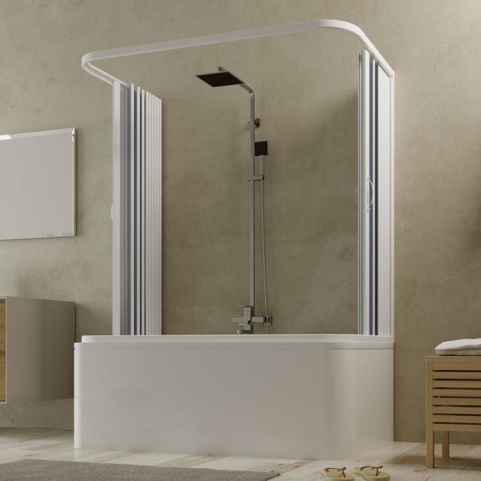 Box a 3 lati sopravasca in PVC a soffietto H 150 mod. Tagete con apertura centrale