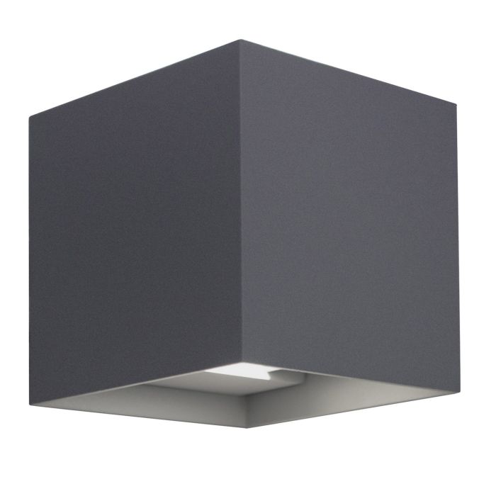 Applique led quadrata da parete con fascio regolabile colore antracite mod. Marbella main product photo