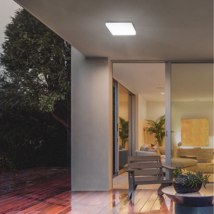 Plafoniera da parete o da soffitto colore bianca mod. Erika square