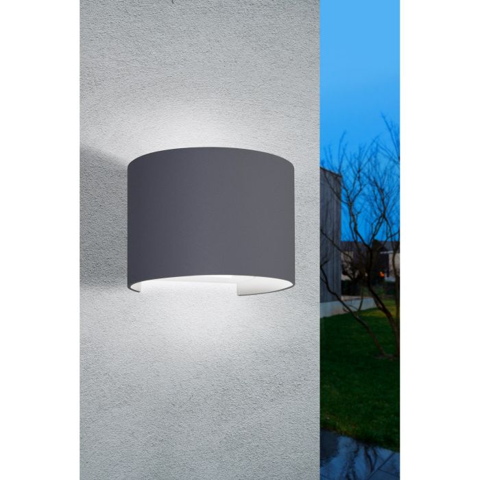 Applique led da parete a doppio fascio colore antracite mod. Marbella round