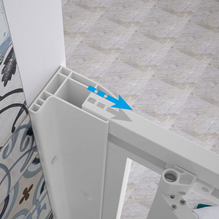 Box doccia 3 lati saloon 70x85x70 CM H 190 in Acrilico mod. Delta Trio