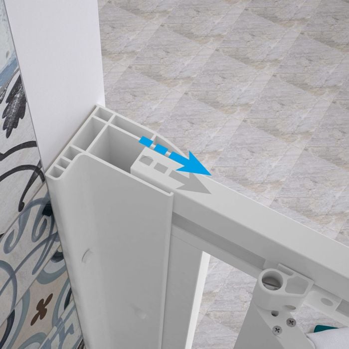 Porta doccia saloon in Acrilico H 190 cm mod. Delta