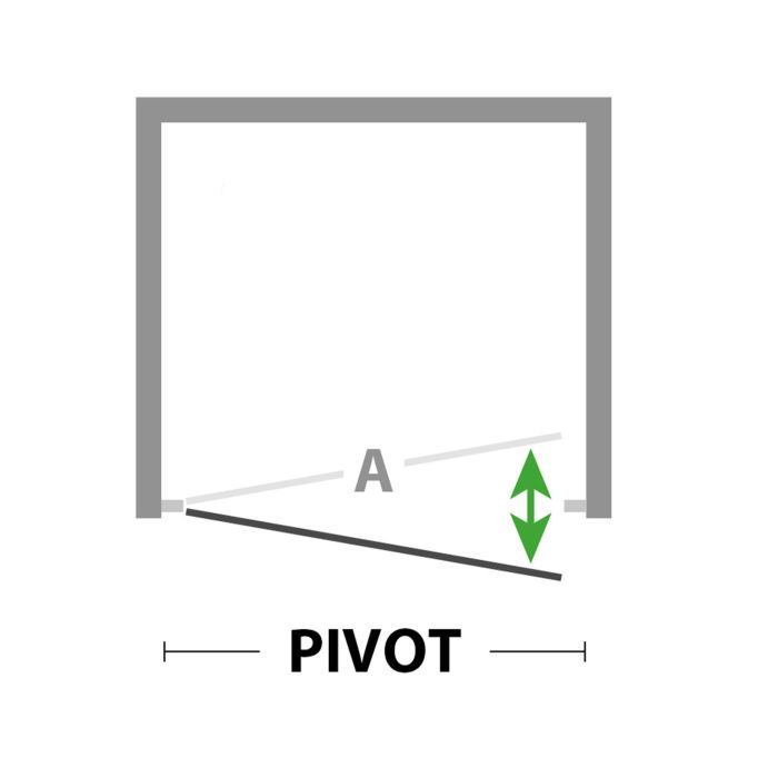 Porta doccia pivot 70 CM H 190 in Acrilico mod. Sigma