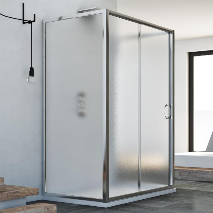 Box Doccia 3 lati 70x140x70 CM H185 stampato C mod. Replay Trio 1 Anta