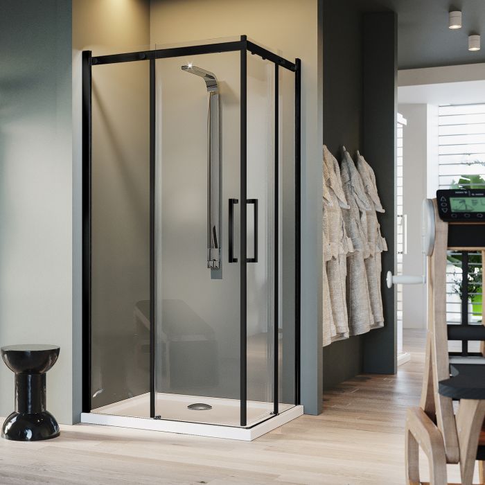 Box Doccia Rettangolare 100x110 CM 198 CM Vetro Trasparente 8 MM Sinistra con EasyClean mod. Prime Bla Corner main product photo