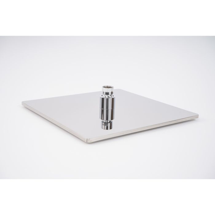 Soffione Doccia Quadrato Cromo in Acciaio Inox 18/10 ss Aisi 304 20x20 Mod. Seven Square