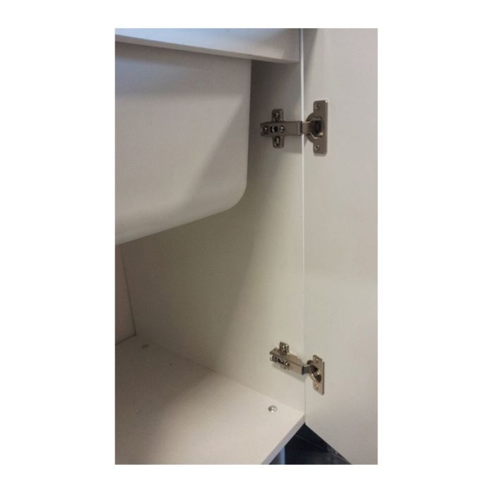 Lavatoio con mobile in nobilitato idrofugo W100 spessore 18 mm colore bianco 60x60 cm mod. Eco