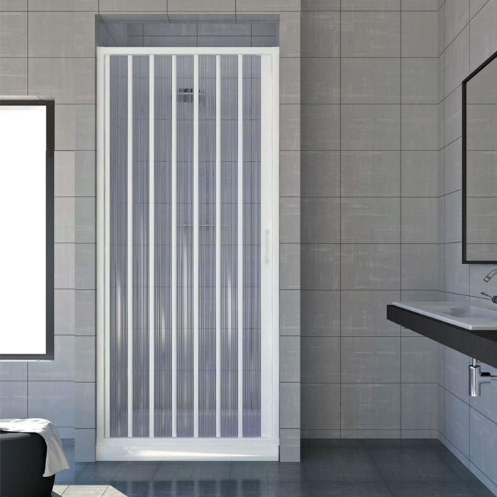 Porta doccia 75 CM in PVC mod. Vergine con apertura laterale