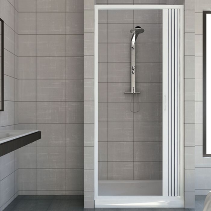 Porta doccia 140 CM in PVC mod. Vergine con apertura laterale