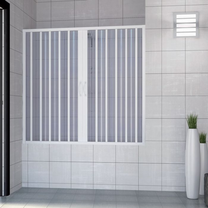 Porta doccia sopravasca 140 CM in PVC mod. Nina con apertura centrale